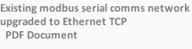 Existing modbus serial comms network upgraded to Ethernet TCP    PDF Document
